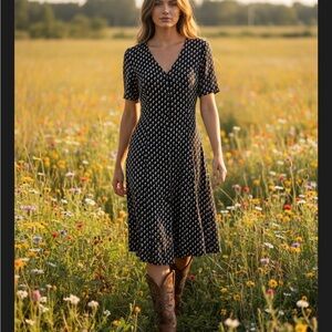 NWT Button Front 90s Midi Dress. With Pockets! XL/ Size 10.